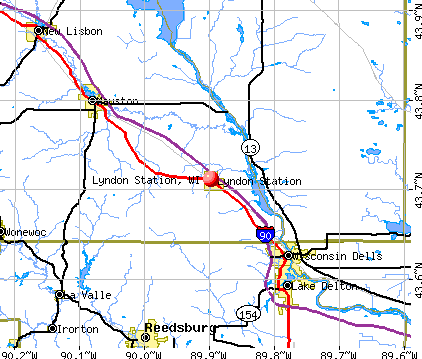 Lyndon Station, WI map