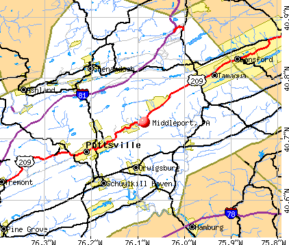Middleport, PA map