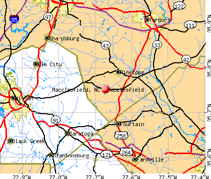 Macclesfield, NC map