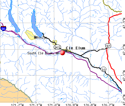 South Cle Elum, WA map