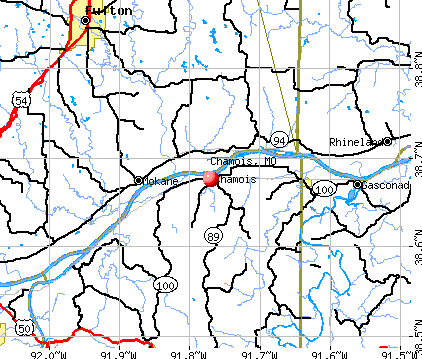 Chamois, MO map