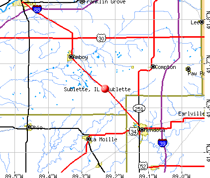 Sublette, IL map