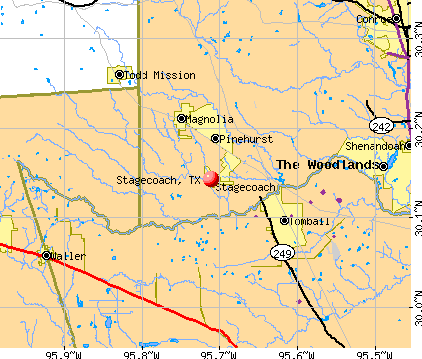 Stagecoach, TX map