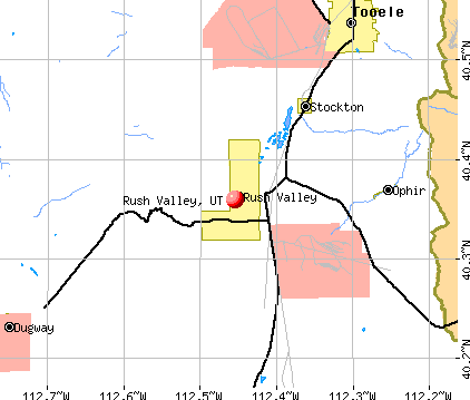 Rush Valley, UT map