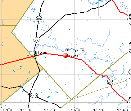 Smiley, TX map