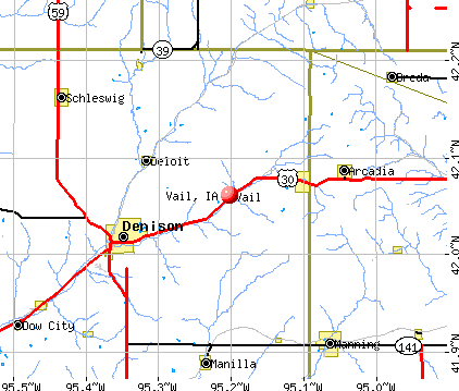 Vail, IA map