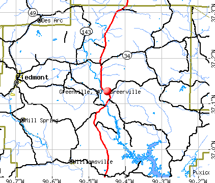 Greenville, MO map