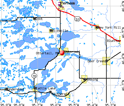 Ottertail, MN map