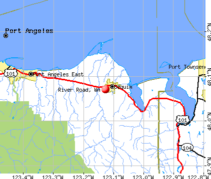 River Road, WA map