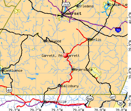 Garrett, PA map