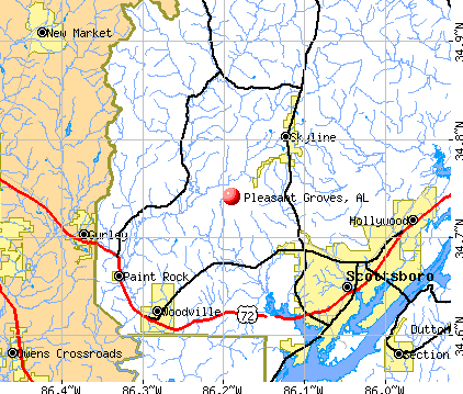Pleasant Groves, AL map
