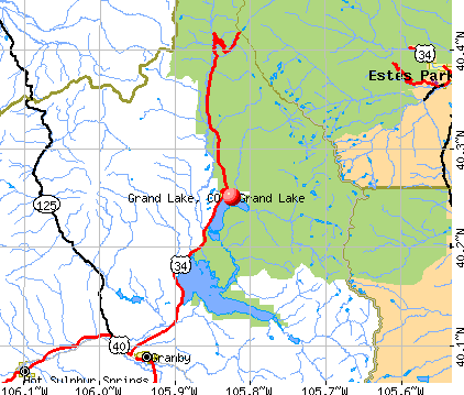 Grand Lake, CO map