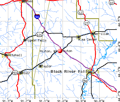 Hixton, WI map