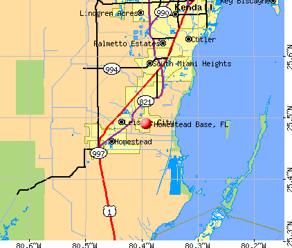 Homestead Base, FL map
