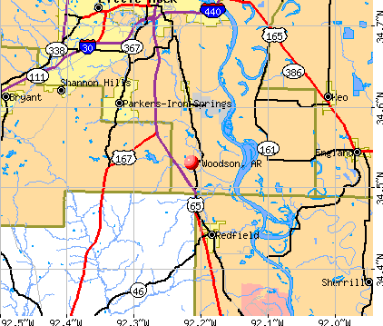 Woodson, AR map
