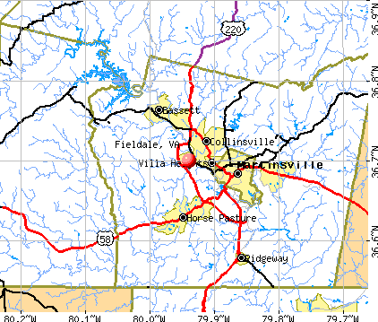 Fieldale, VA map