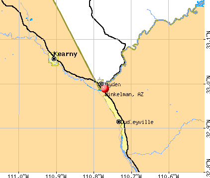 Winkelman, AZ map