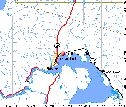 Kootenai, ID map