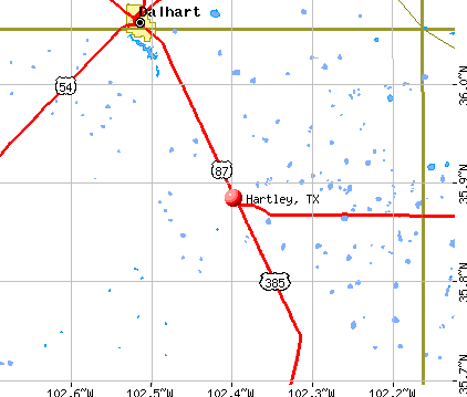 Hartley, TX map