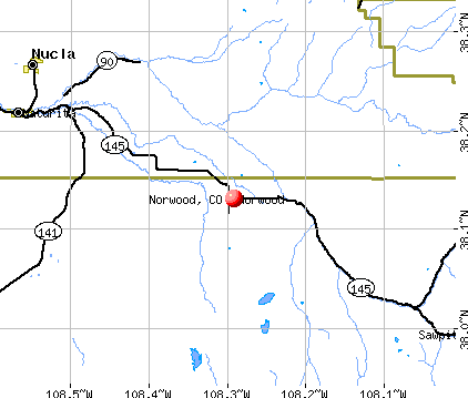 Norwood, CO map