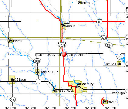 Plainfield, IA map