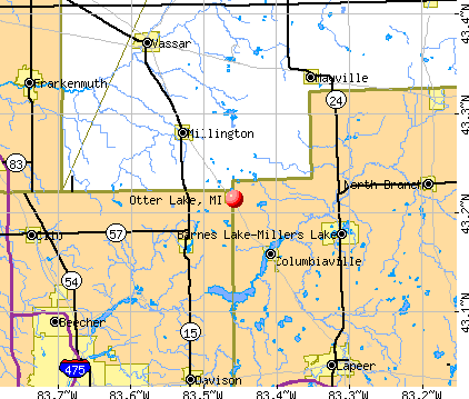 Otter Lake, MI map