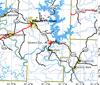 Salesville, AR map
