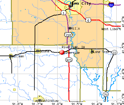 Riverside, IA map