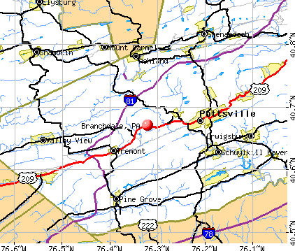 Branchdale, PA map