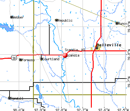 Scandia, KS map