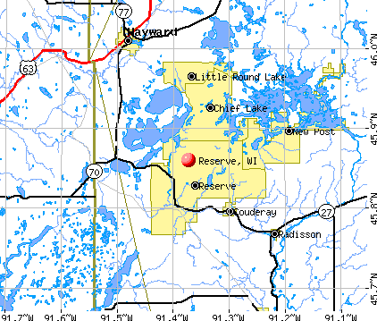 Reserve, WI map