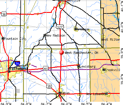 West Manchester, OH map