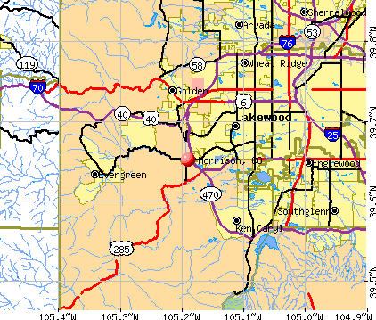 Morrison, CO map