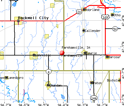 Farnhamville, IA map