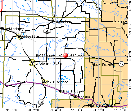 Bellflower, MO map