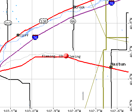 Fleming, CO map