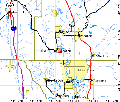 Weston, ID map