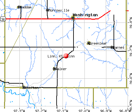 Linn, KS map