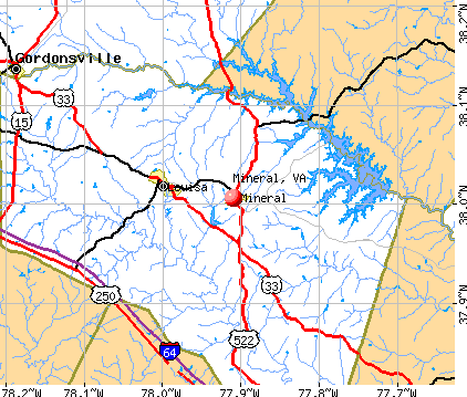 Mineral, VA map