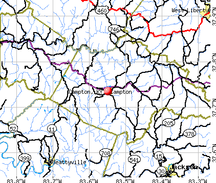 Campton, KY map