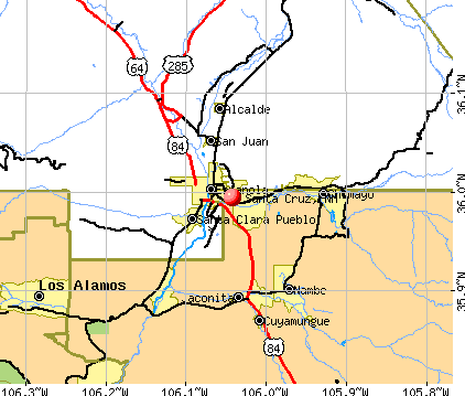 Santa Cruz, NM map