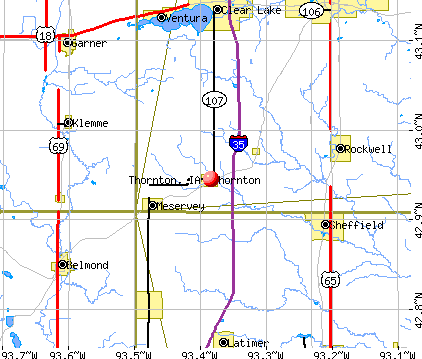 Thornton, IA map