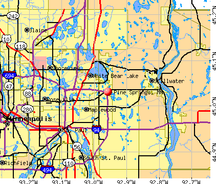 Pine Springs, MN map