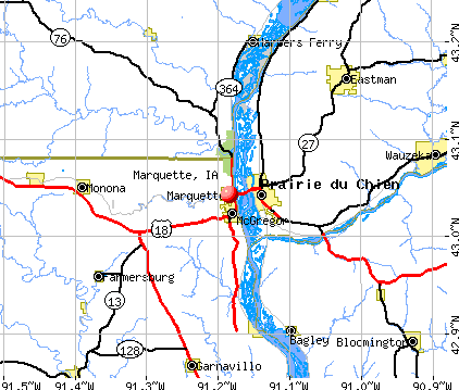 Marquette, IA map