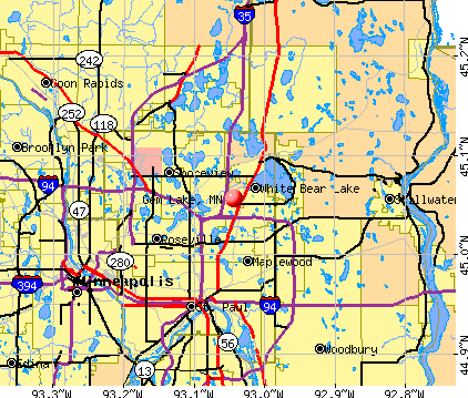 Gem Lake, MN map
