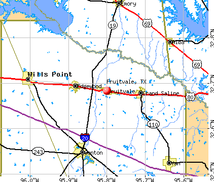 Fruitvale, TX map