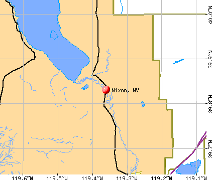 Nixon, NV map