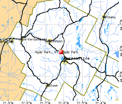 Hyde Park, VT map