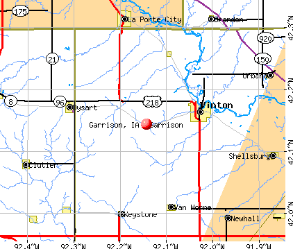 Garrison, IA map