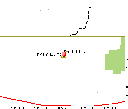 Dell City, TX map